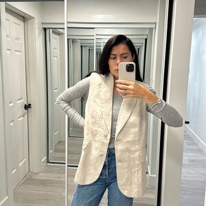 Reformation Clark Linen Vest Size XS (NWT)
